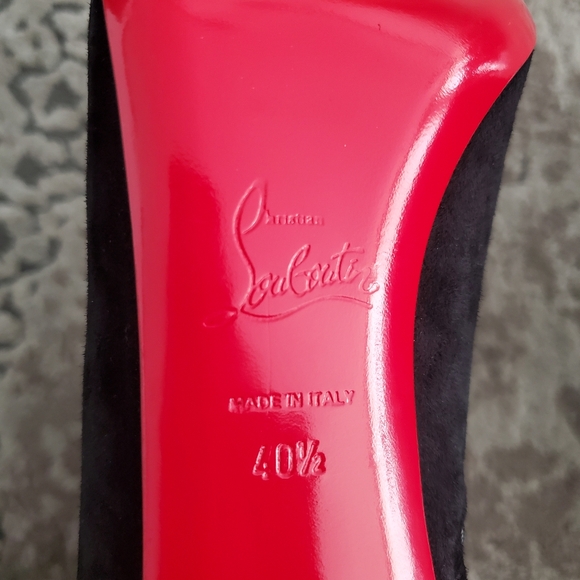 Christian Louboutin Suprabooty 85 black suede ankle boots 40.5 - Picture 14 of 14